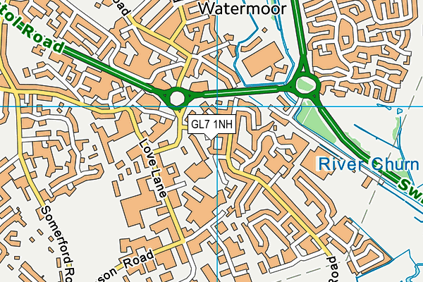 GL7 1NH map - OS VectorMap District (Ordnance Survey)