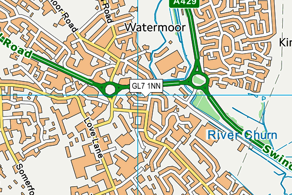 GL7 1NN map - OS VectorMap District (Ordnance Survey)