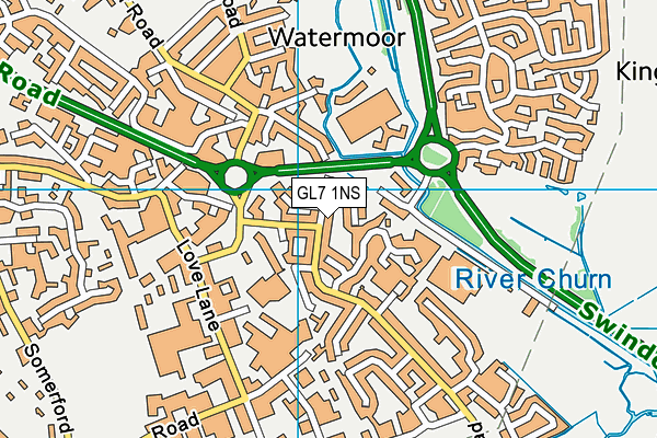 GL7 1NS map - OS VectorMap District (Ordnance Survey)