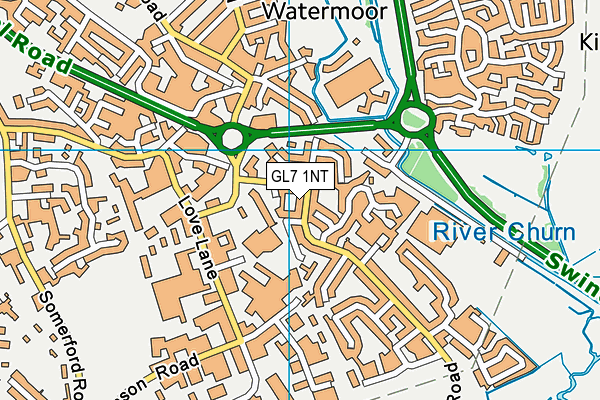 GL7 1NT map - OS VectorMap District (Ordnance Survey)