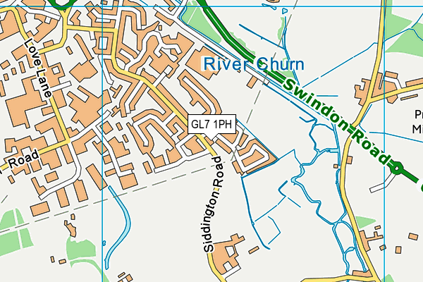 GL7 1PH map - OS VectorMap District (Ordnance Survey)