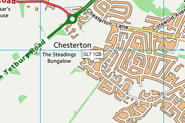 GL7 1QB map - OS VectorMap District (Ordnance Survey)