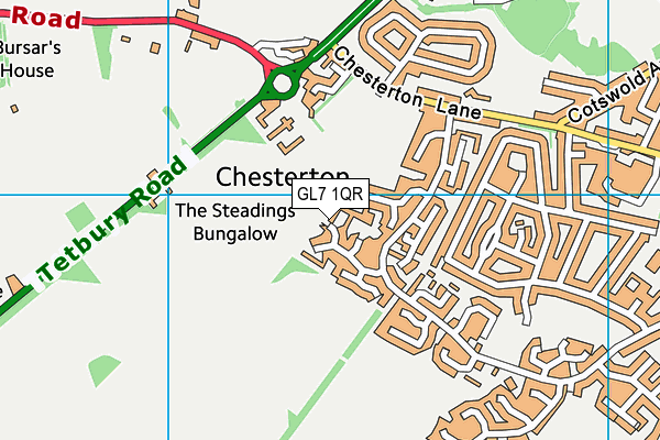 GL7 1QR map - OS VectorMap District (Ordnance Survey)