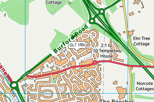 GL7 1RN map - OS VectorMap District (Ordnance Survey)