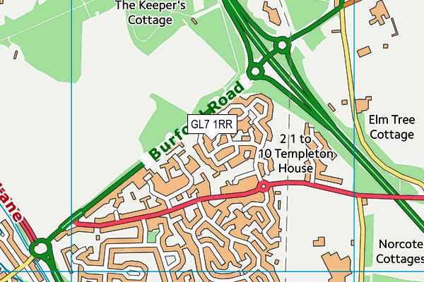 GL7 1RR map - OS VectorMap District (Ordnance Survey)