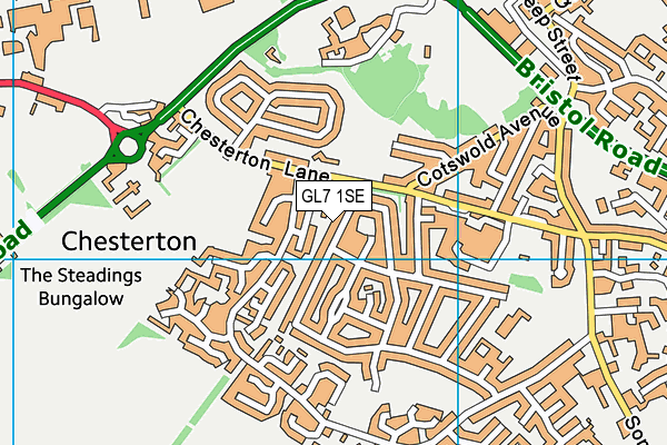 GL7 1SE map - OS VectorMap District (Ordnance Survey)