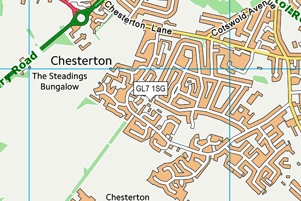 GL7 1SG map - OS VectorMap District (Ordnance Survey)