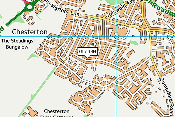 GL7 1SH map - OS VectorMap District (Ordnance Survey)