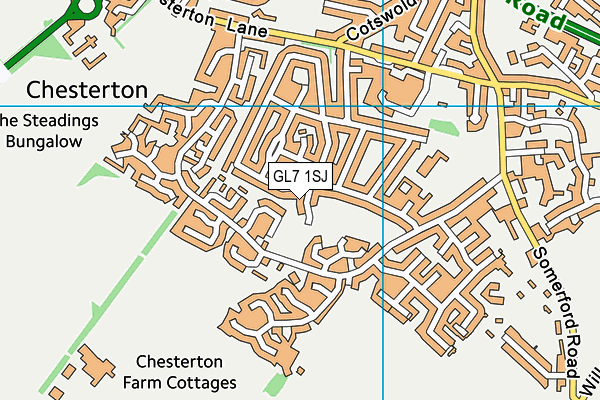 GL7 1SJ map - OS VectorMap District (Ordnance Survey)