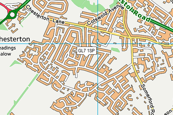 GL7 1SP map - OS VectorMap District (Ordnance Survey)