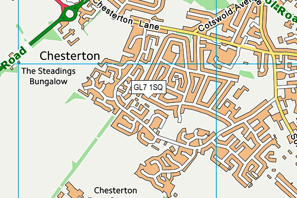 GL7 1SQ map - OS VectorMap District (Ordnance Survey)