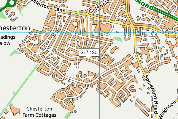 GL7 1SU map - OS VectorMap District (Ordnance Survey)