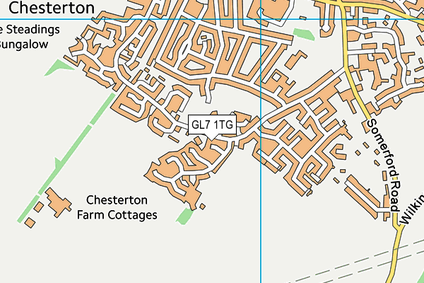 GL7 1TG map - OS VectorMap District (Ordnance Survey)