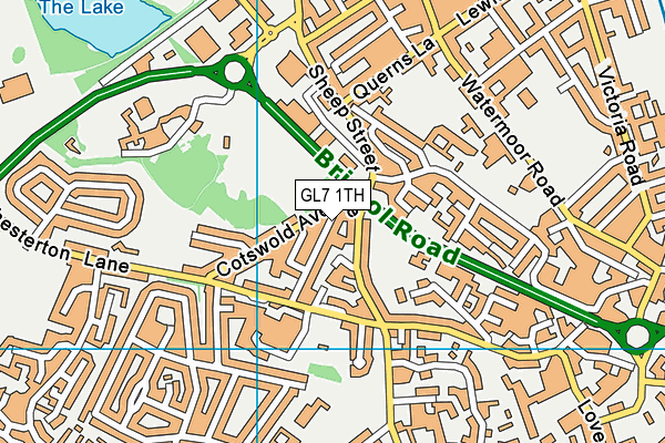 GL7 1TH map - OS VectorMap District (Ordnance Survey)
