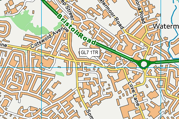 GL7 1TR map - OS VectorMap District (Ordnance Survey)