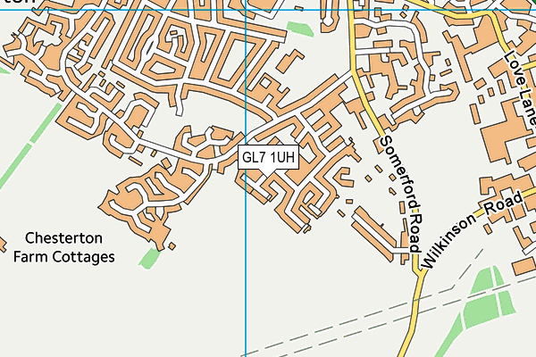 GL7 1UH map - OS VectorMap District (Ordnance Survey)