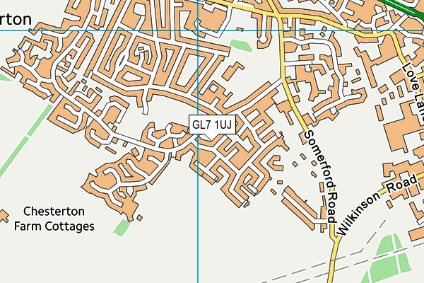 GL7 1UJ map - OS VectorMap District (Ordnance Survey)