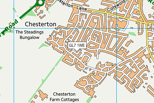 GL7 1WE map - OS VectorMap District (Ordnance Survey)