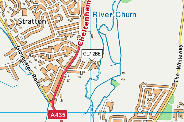 GL7 2BE map - OS VectorMap District (Ordnance Survey)