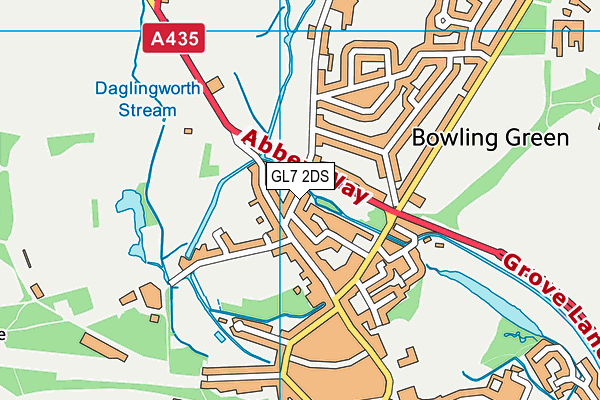 GL7 2DS map - OS VectorMap District (Ordnance Survey)