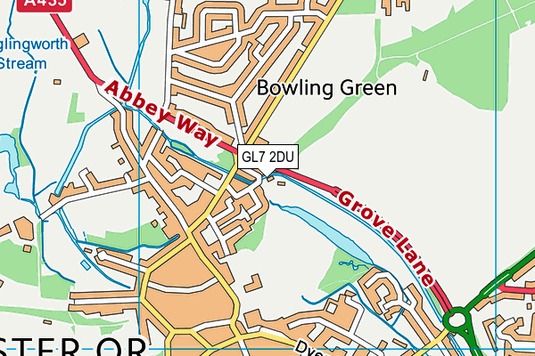 GL7 2DU map - OS VectorMap District (Ordnance Survey)