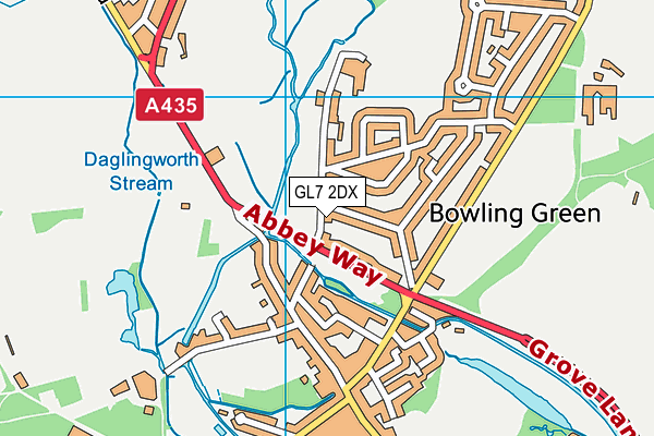 GL7 2DX map - OS VectorMap District (Ordnance Survey)