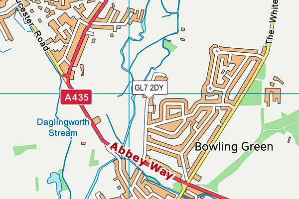 GL7 2DY map - OS VectorMap District (Ordnance Survey)