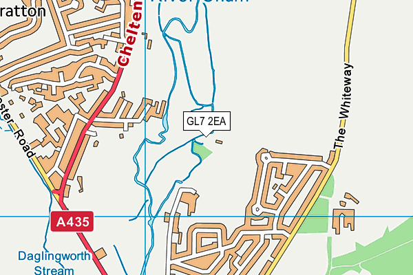 GL7 2EA map - OS VectorMap District (Ordnance Survey)