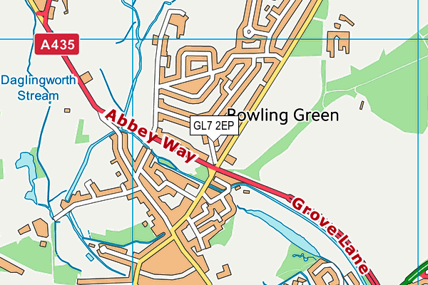 GL7 2EP map - OS VectorMap District (Ordnance Survey)