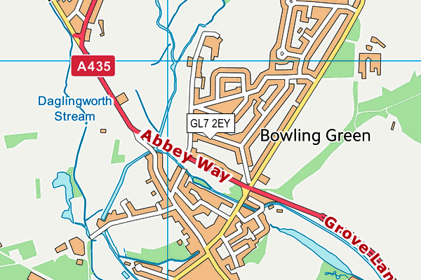 GL7 2EY map - OS VectorMap District (Ordnance Survey)