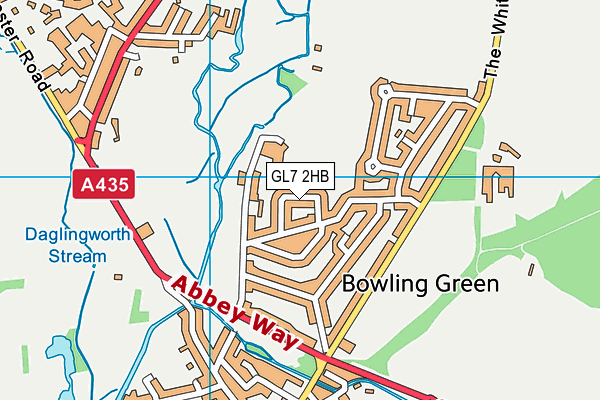 GL7 2HB map - OS VectorMap District (Ordnance Survey)