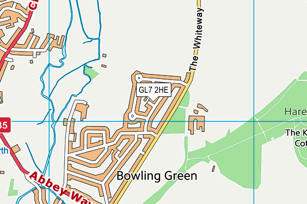 GL7 2HE map - OS VectorMap District (Ordnance Survey)