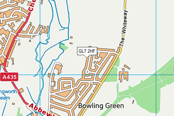 GL7 2HF map - OS VectorMap District (Ordnance Survey)