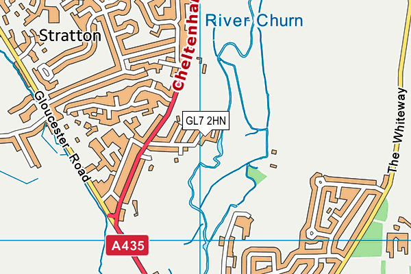 GL7 2HN map - OS VectorMap District (Ordnance Survey)