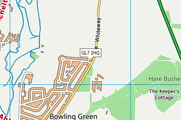 GL7 2HQ map - OS VectorMap District (Ordnance Survey)