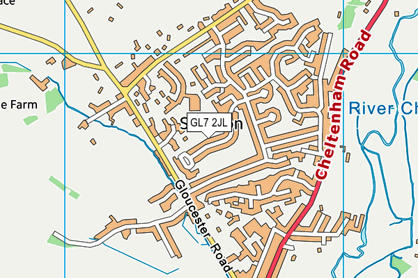 GL7 2JL map - OS VectorMap District (Ordnance Survey)