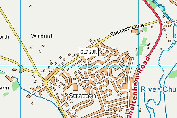 GL7 2JR map - OS VectorMap District (Ordnance Survey)