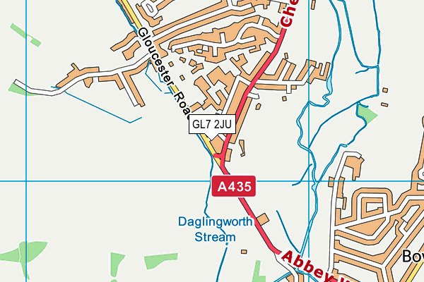 GL7 2JU map - OS VectorMap District (Ordnance Survey)