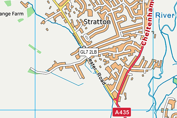 GL7 2LB map - OS VectorMap District (Ordnance Survey)