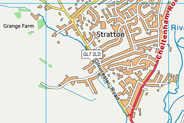 GL7 2LD map - OS VectorMap District (Ordnance Survey)