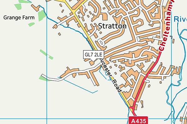GL7 2LE map - OS VectorMap District (Ordnance Survey)