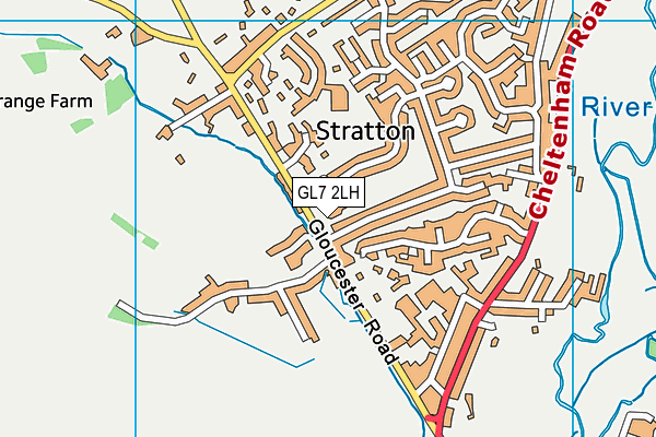 GL7 2LH map - OS VectorMap District (Ordnance Survey)