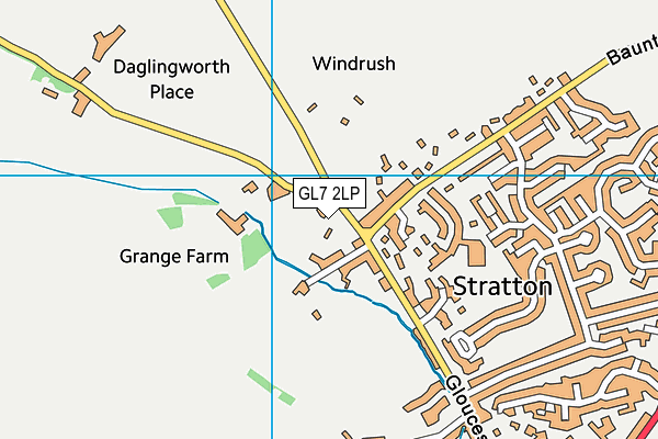 GL7 2LP map - OS VectorMap District (Ordnance Survey)