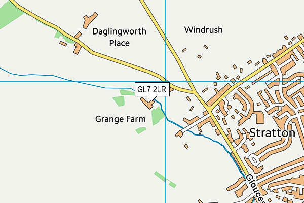 GL7 2LR map - OS VectorMap District (Ordnance Survey)
