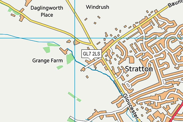 GL7 2LS map - OS VectorMap District (Ordnance Survey)