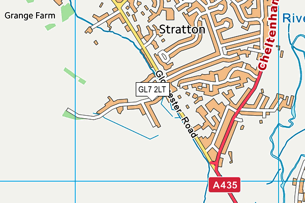 GL7 2LT map - OS VectorMap District (Ordnance Survey)