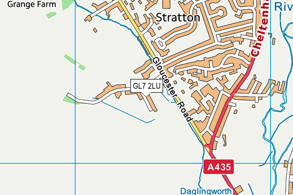 GL7 2LU map - OS VectorMap District (Ordnance Survey)