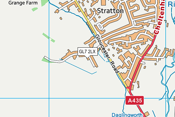 GL7 2LX map - OS VectorMap District (Ordnance Survey)