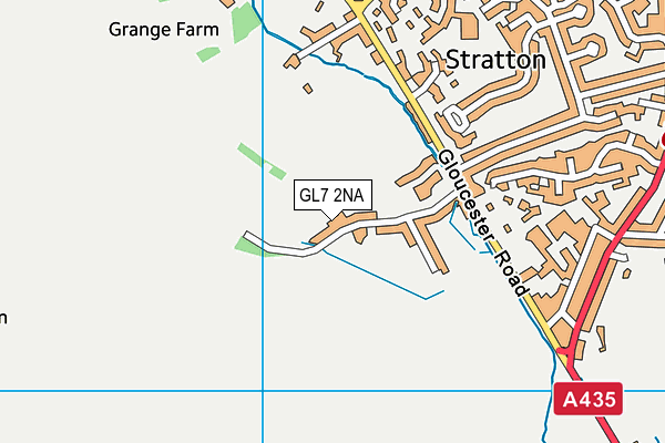 GL7 2NA map - OS VectorMap District (Ordnance Survey)