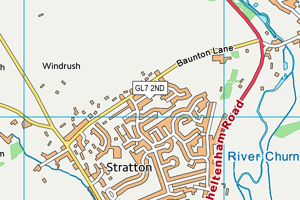 GL7 2ND map - OS VectorMap District (Ordnance Survey)
